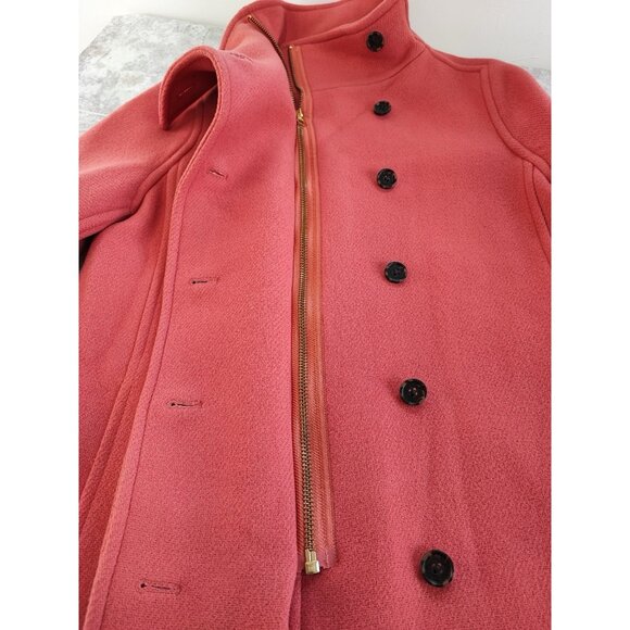 J.Crew Women's Villa Coat Nello Gori Salmon Italian Wool Size 4P US - Picture 7 of 11
